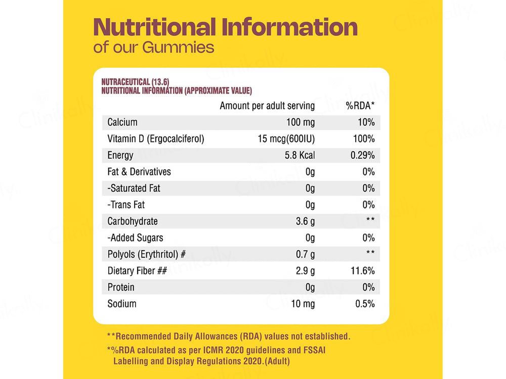 Nutriburst Support Strong Bones Nutraceutical Gummies - Lemon Flavour