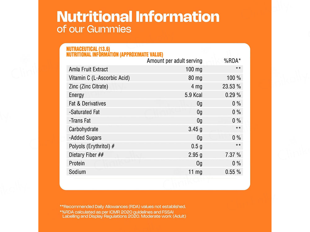 Nutriburst Triple Immunity Nutraceutical Gummies - Orange Flavour