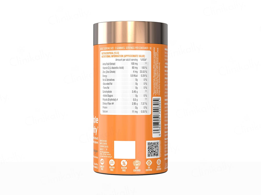Nutriburst Triple Immunity Nutraceutical Gummies - Orange Flavour