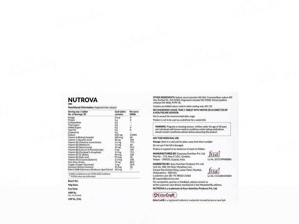 Nutrova Akniflora Nutraceutical Tablet