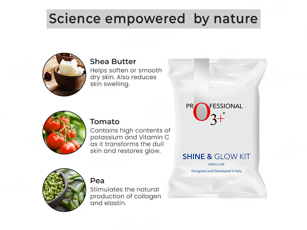 O3+ Shine & Glow Single Use Facial Kit