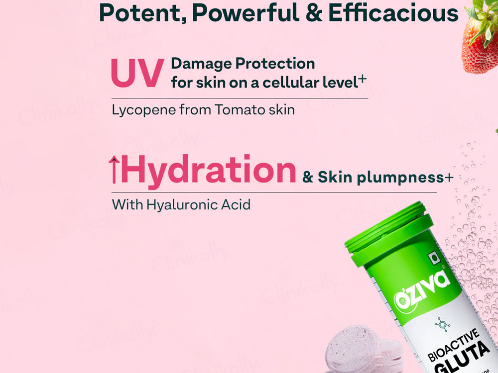 OZiva Bioactive Gluta L-Glutathione Nutraceutical Effervescent Tablet
