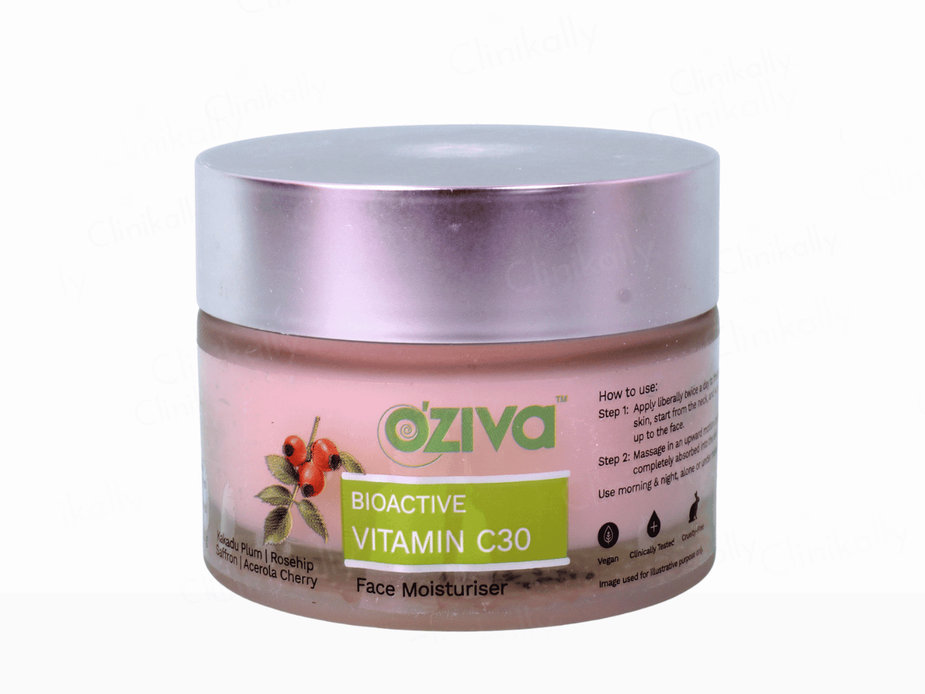 OZiva Bioactive Vitamin C30 Face Moisturiser Cream - Clinikally