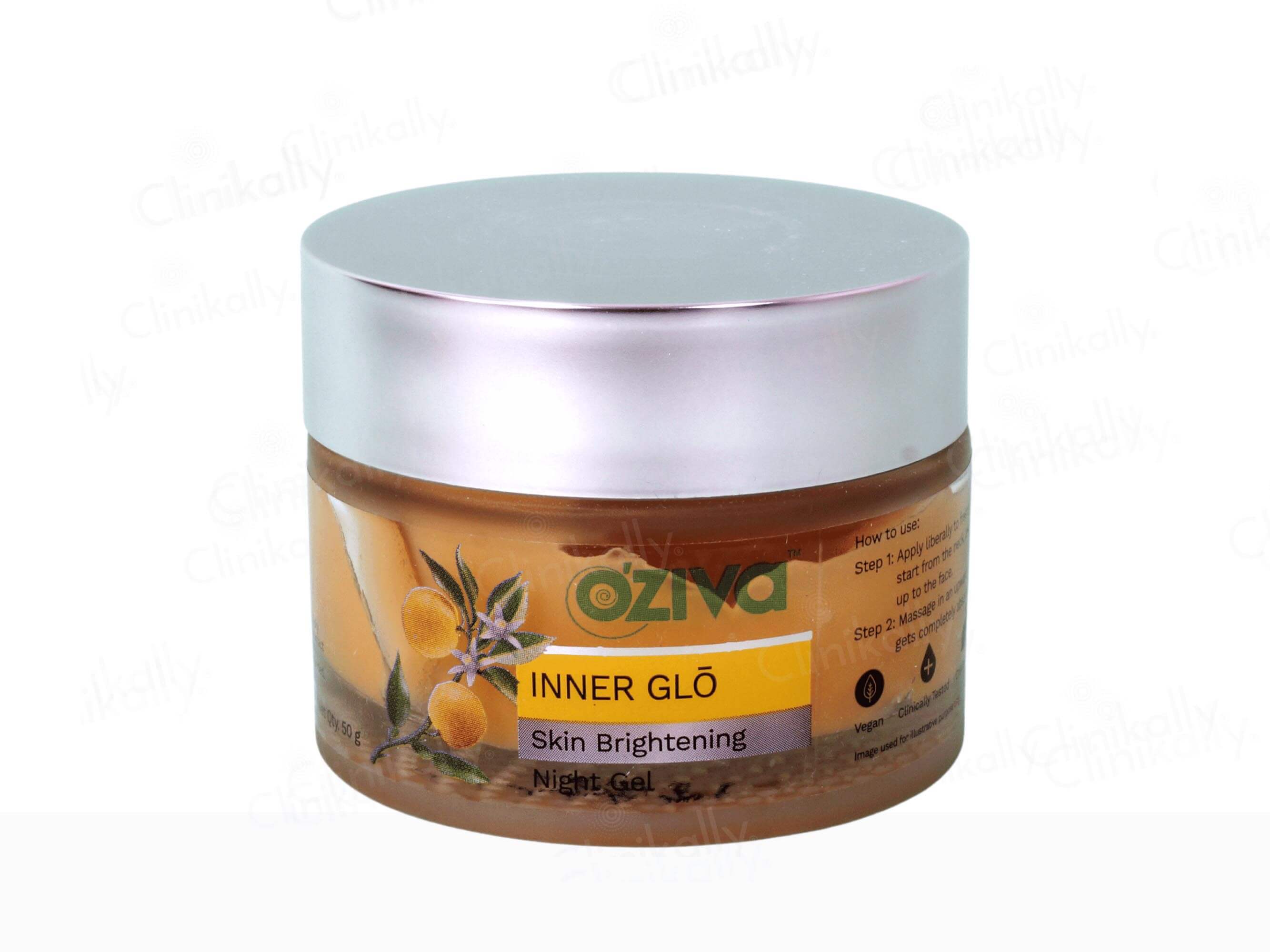 OZiva Inner Glo Skin Brightening Night Gel - Clinikally