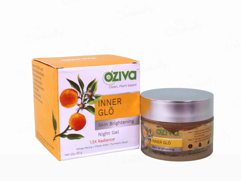 OZiva Inner Glo Skin Brightening Night Gel - Clinikally