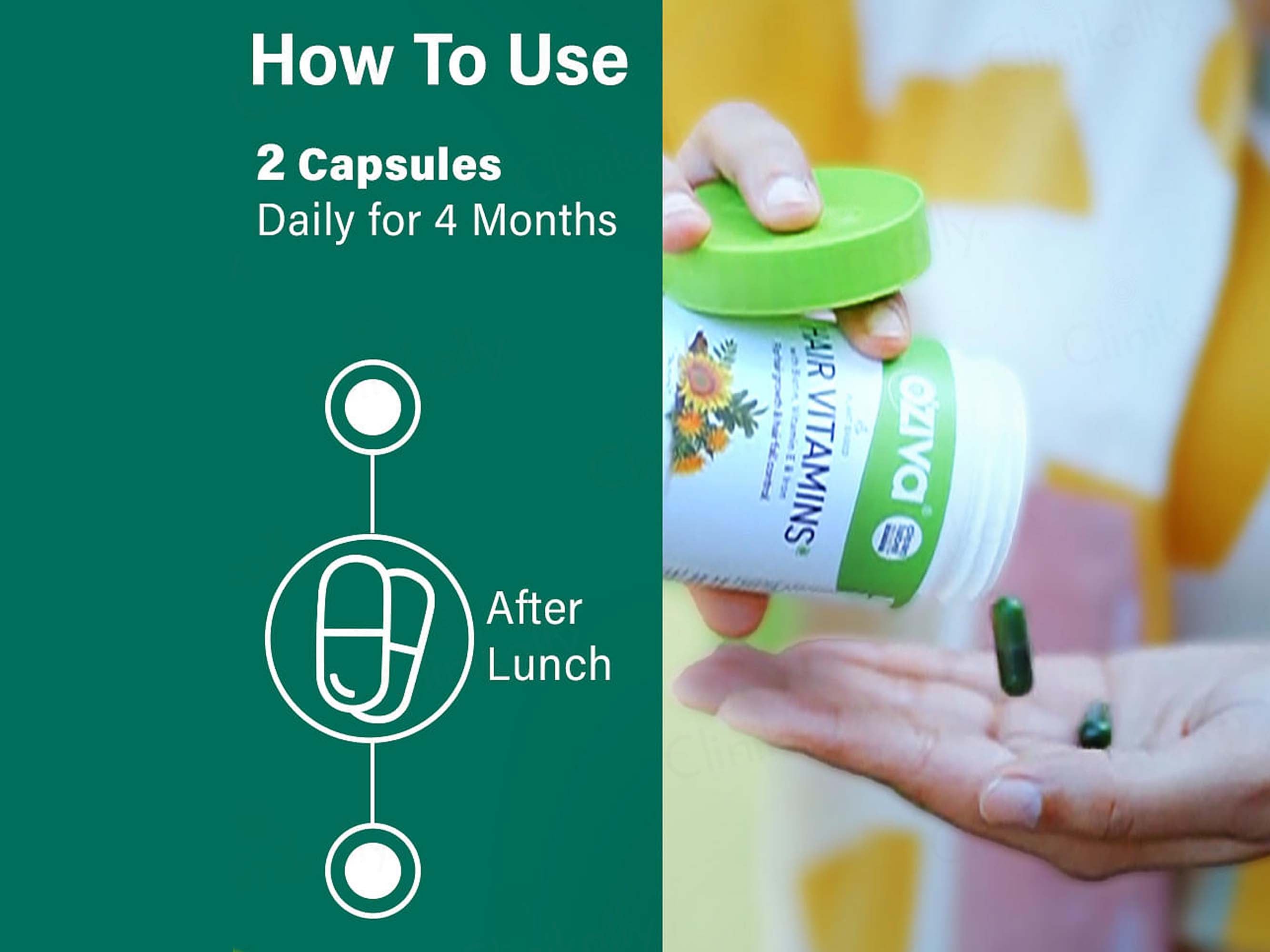 OZiva Hair Vitamins Capsule For Hair Growth & Hair Fall Control