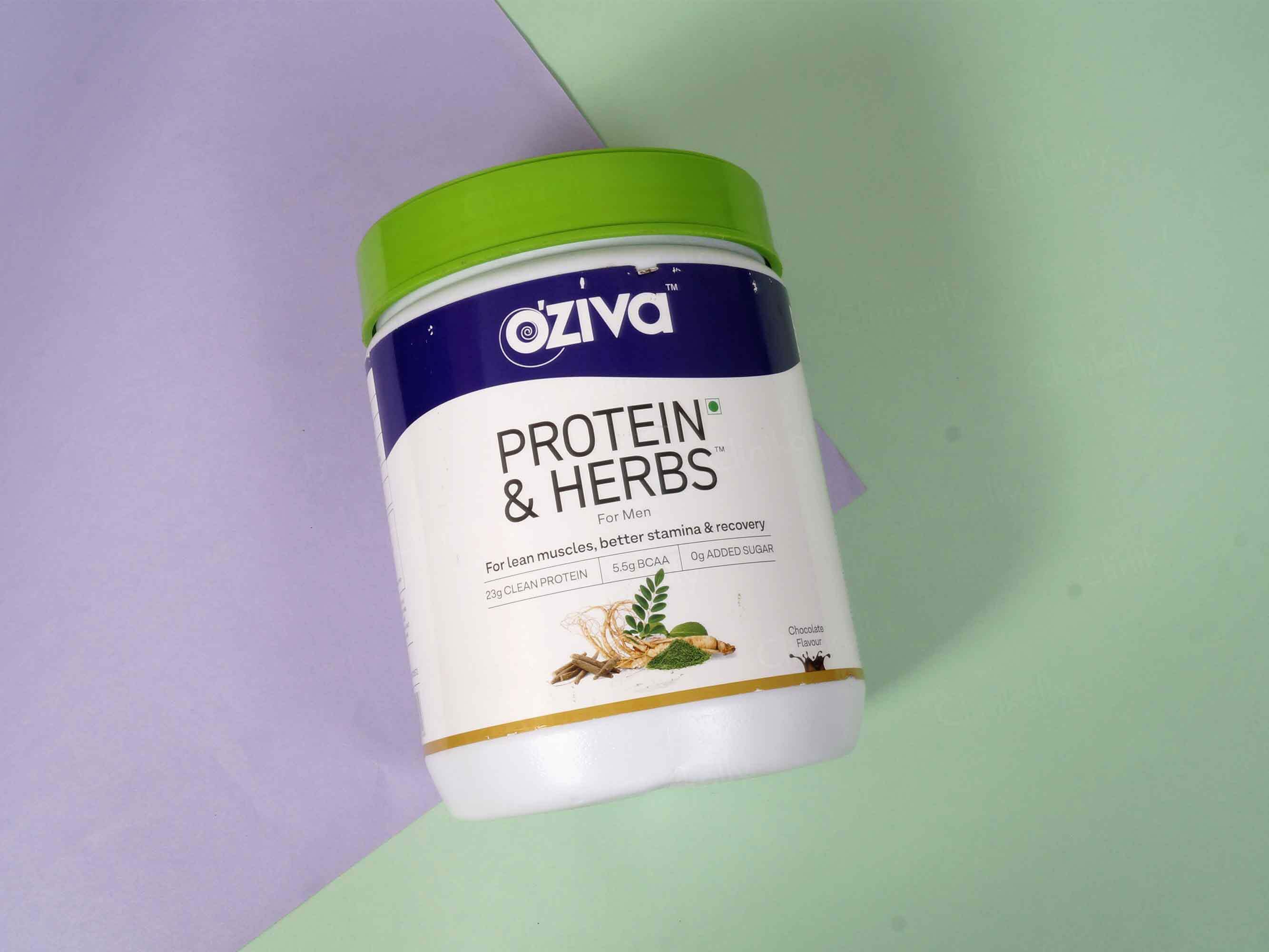 OZiva Protein & Herbs, Men, Whey Protein - Chocolate - Clinikally