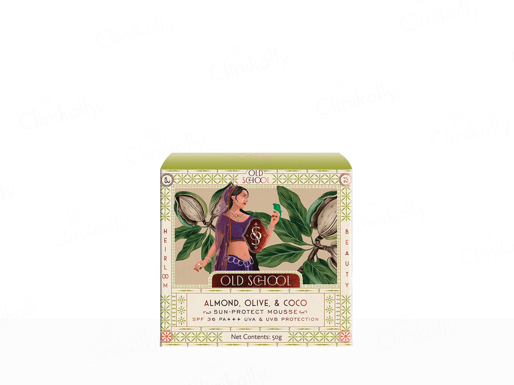 Old School Almond, Olive & Coco Sun Protect Mousse Sunscreen SPF 36 PA+++