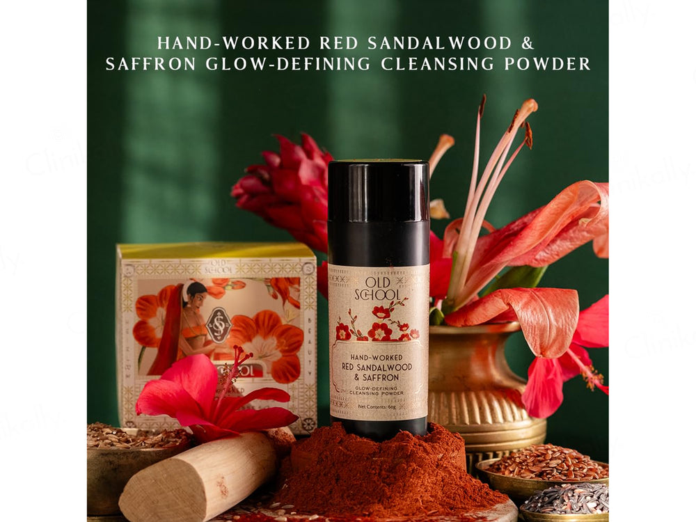 Old School Hand-Worked Red Sandalwood & Saffron Glow-Defining Cleansing Powder