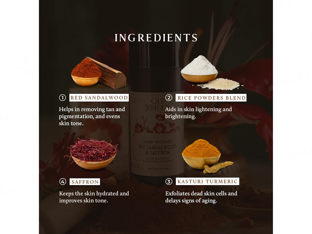 Old School Hand-Worked Red Sandalwood & Saffron Glow-Defining Cleansing Powder