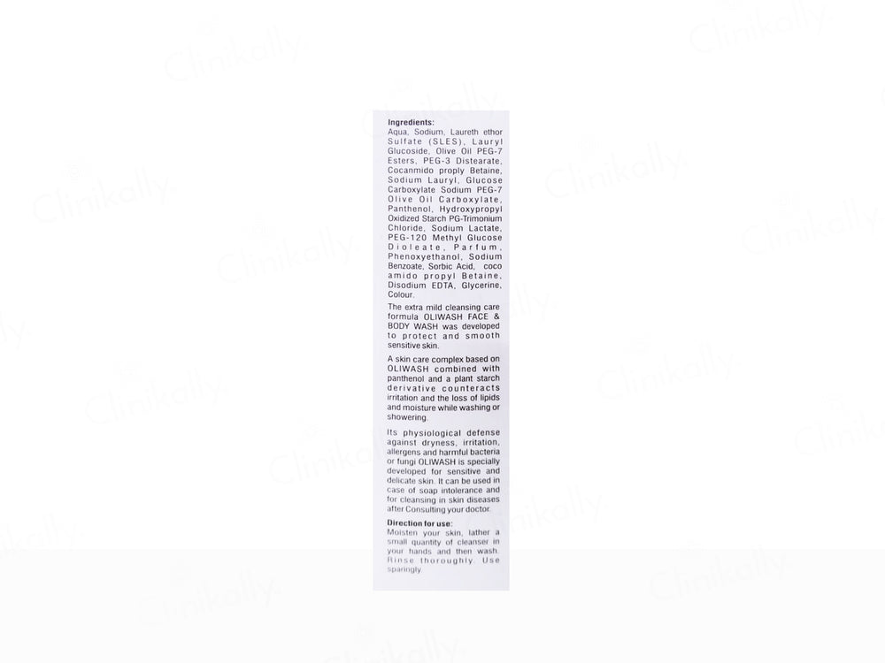 Oliwash Face & Body Wash For Sensitive & Delicate Skin