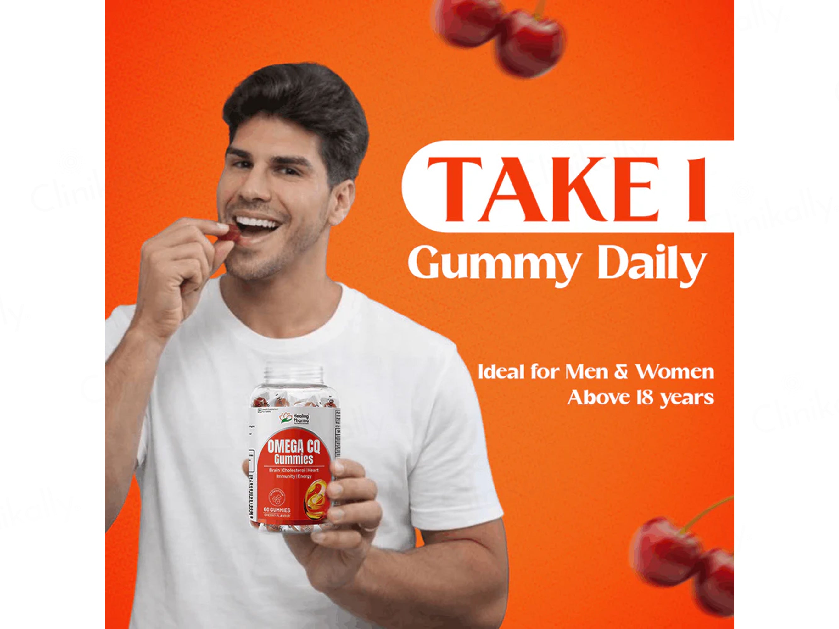 Omega CQ Gummies - Cherry Flavour