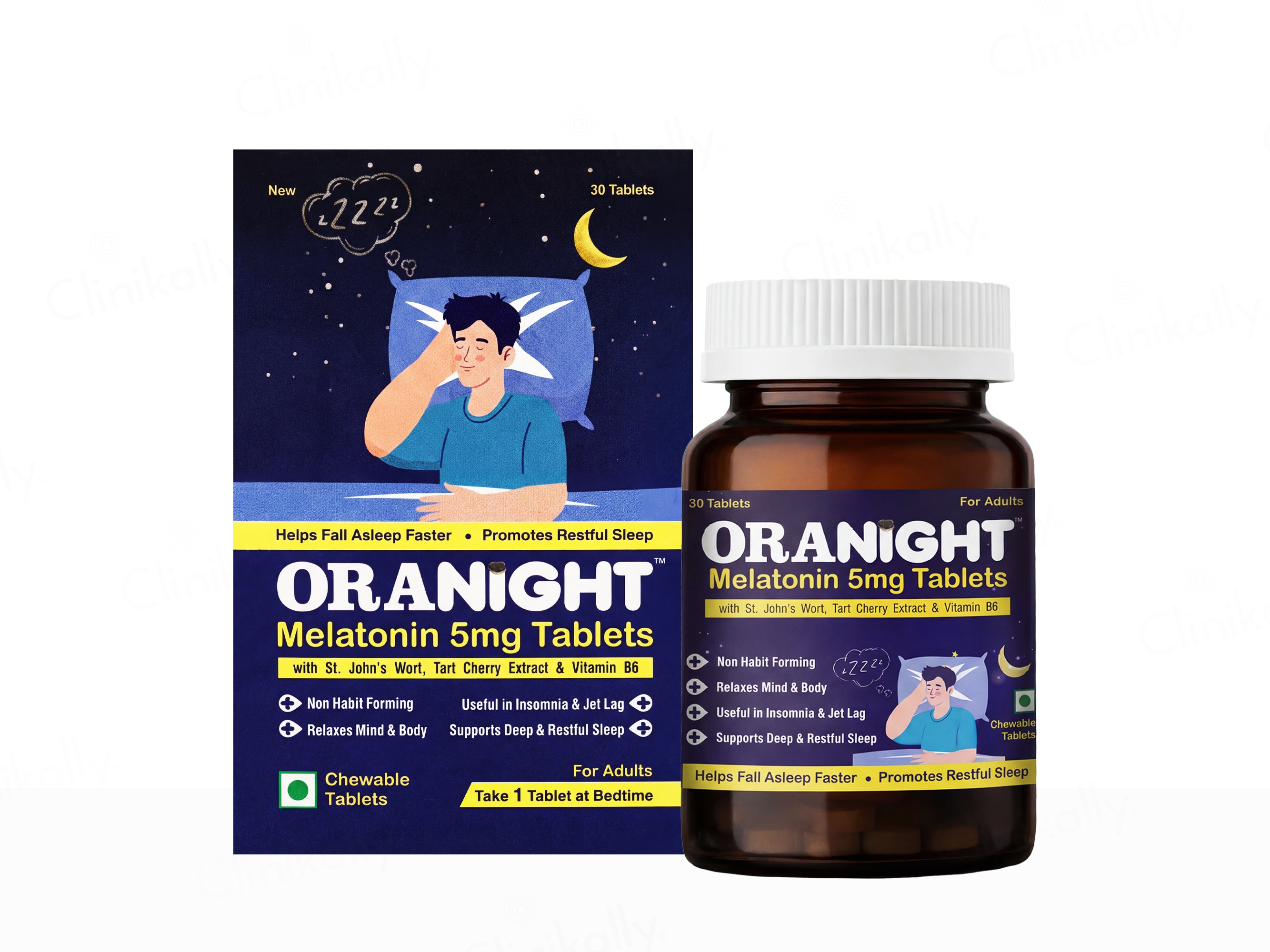 Oranight Melatonin 5mg Chewable Tablet