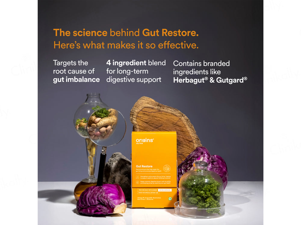 Origins Nutra Gut Restore Nutraceutical Veg Capsule