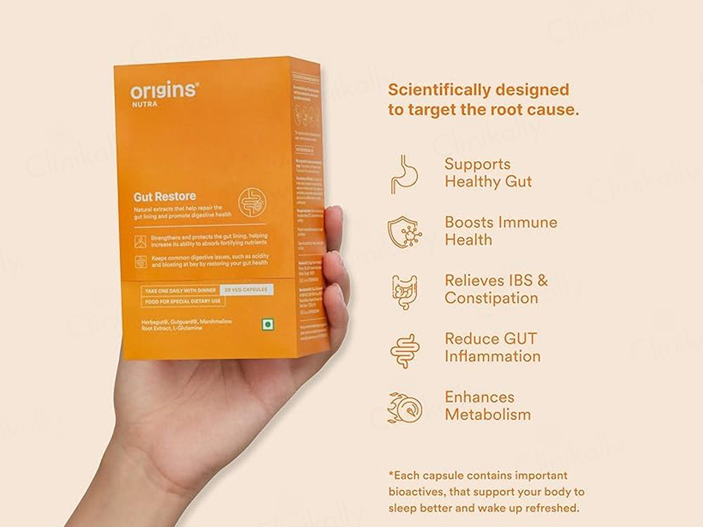 Origins Nutra Gut Restore Nutraceutical Veg Capsule