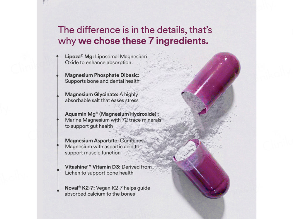 Origins Nutra Magnesium + D3 + K2 Health Supplement Capsule For Women