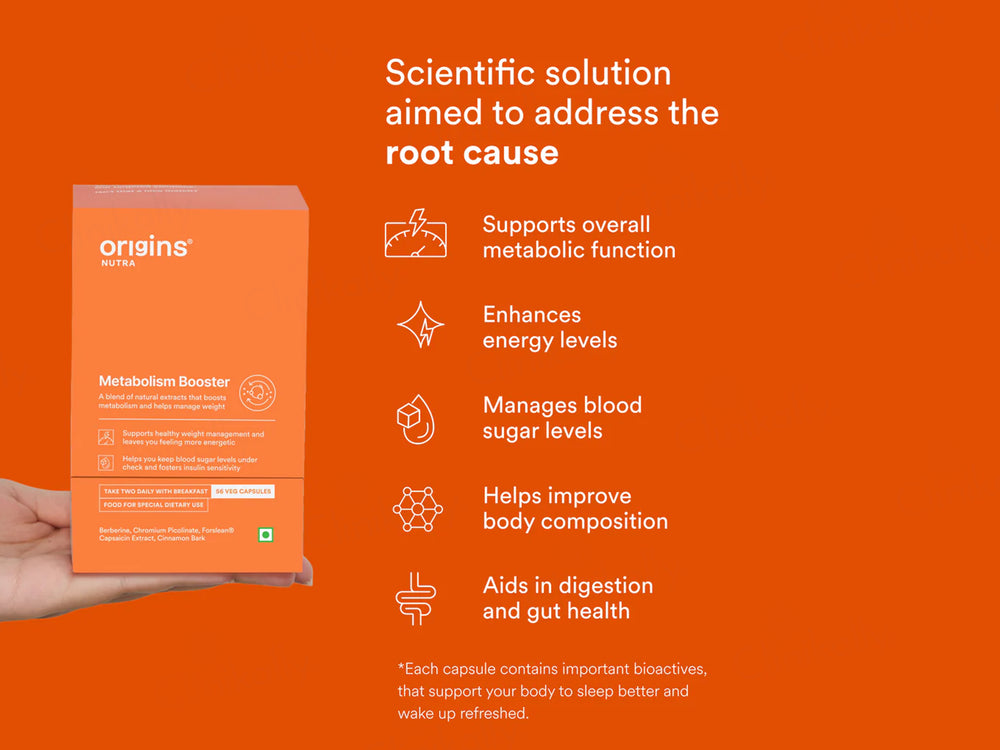 Origins Nutra Metabolism Booster Nutraceutical Veg Capsule