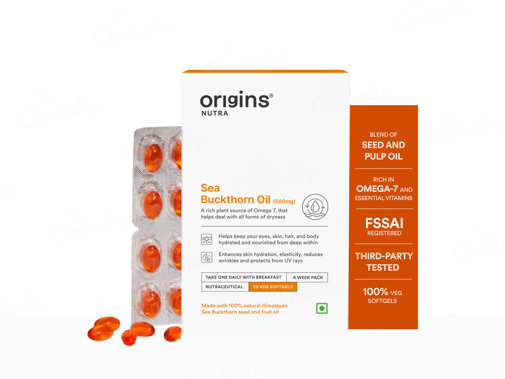 Origins Nutra Sea Buckthorn Oil 500mg Nutraceutical Veg Softgel Capsule