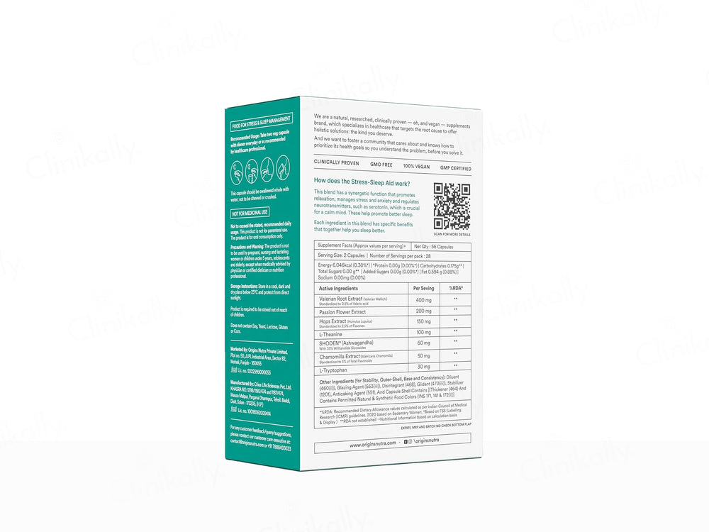 Origins Nutra Stress-Sleep Aid Nutraceutical Veg Capsule