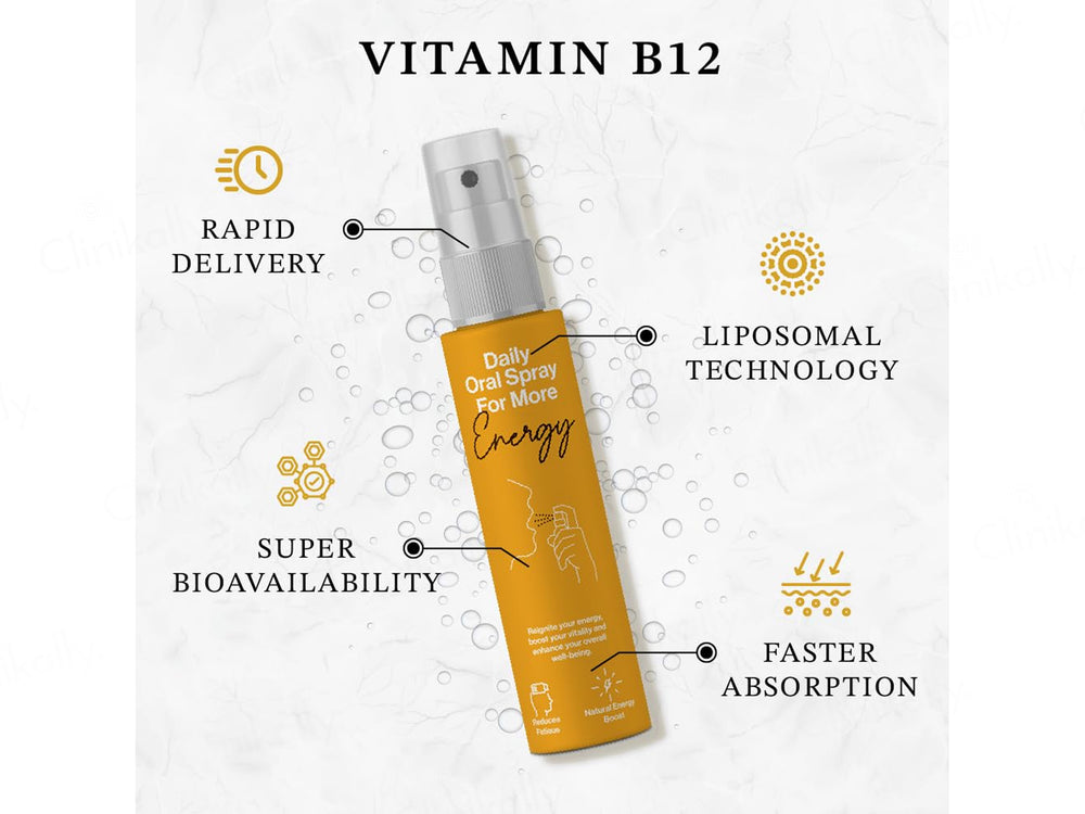 Oriygen Vitamin B12 Daily Oral Spray - Guava Flavour