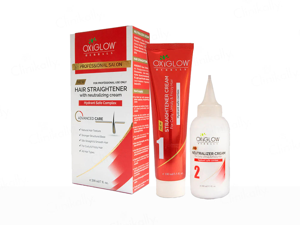 Oxyglow Professional Hair Straightener with Neutralizing Cream