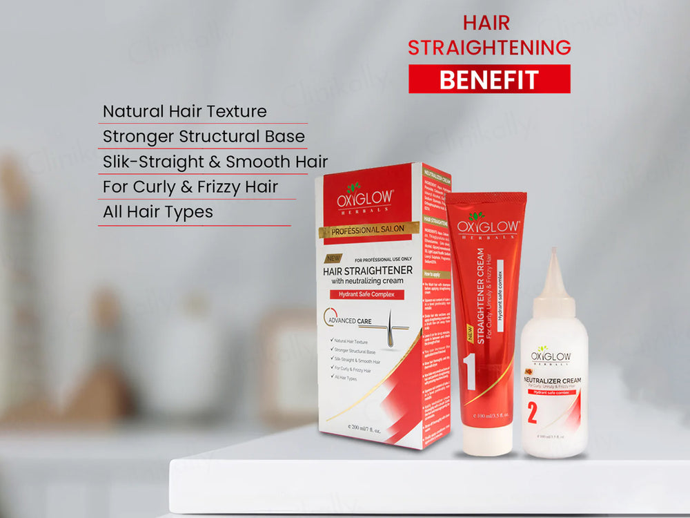 Oxyglow Professional Hair Straightener with Neutralizing Cream