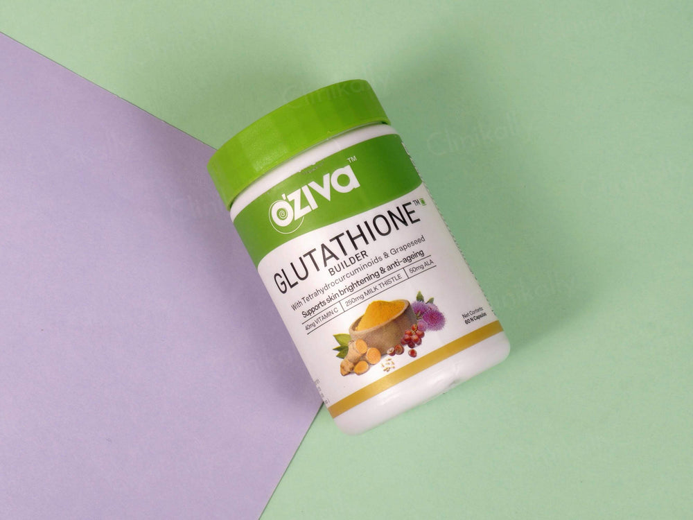 Oziva Glutathione Builder (with ALA, Skin Vitamins & Selenium) for Skin Brightening & Anti-Ageing - Clinikally