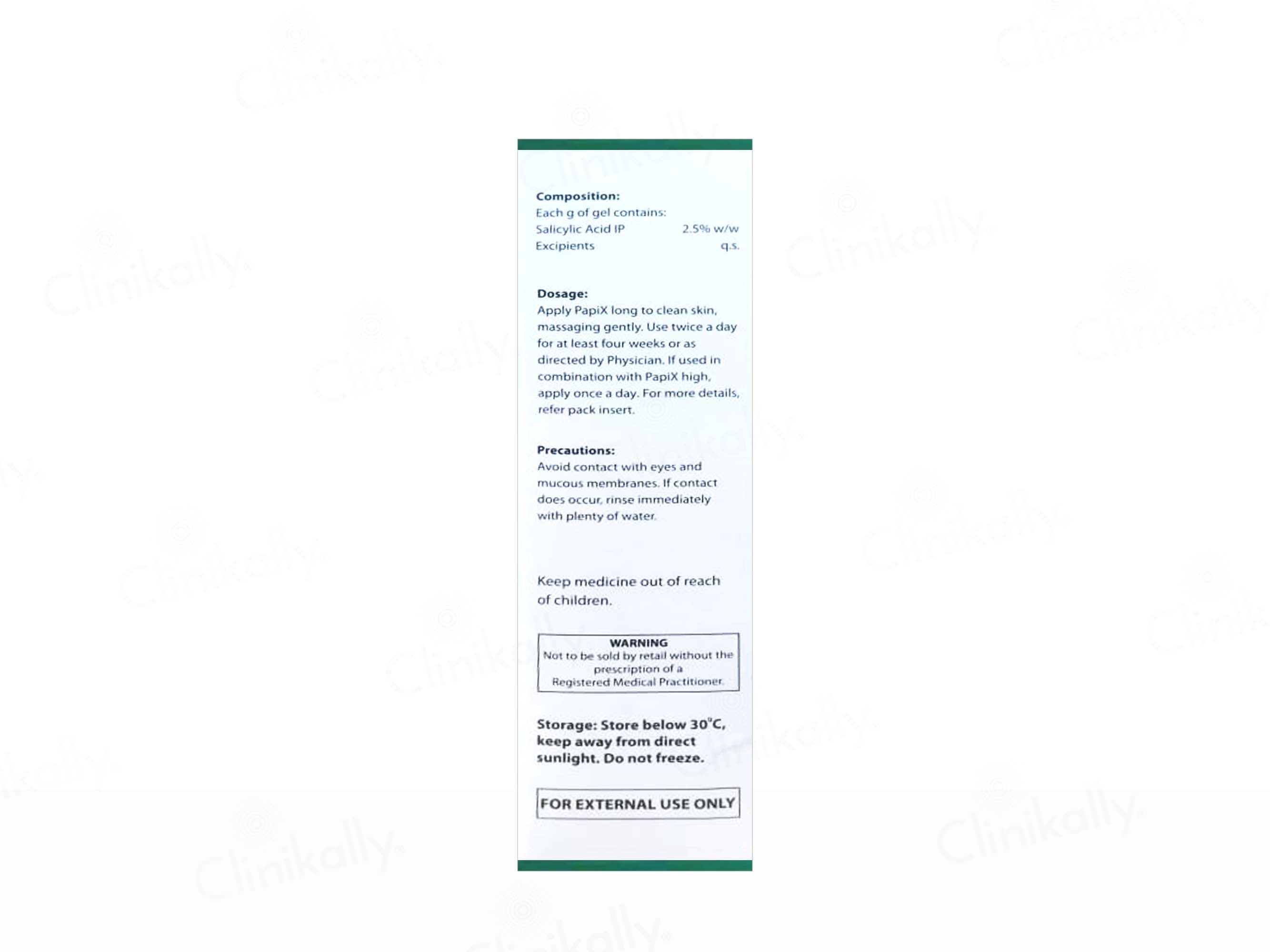 PapiX Long 2.5% Salicylic Acid Gel