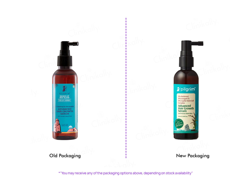 Pilgrim 3% Redensyl & 4% Anagain Advanced Hair Growth Serum With Korean Black Rice