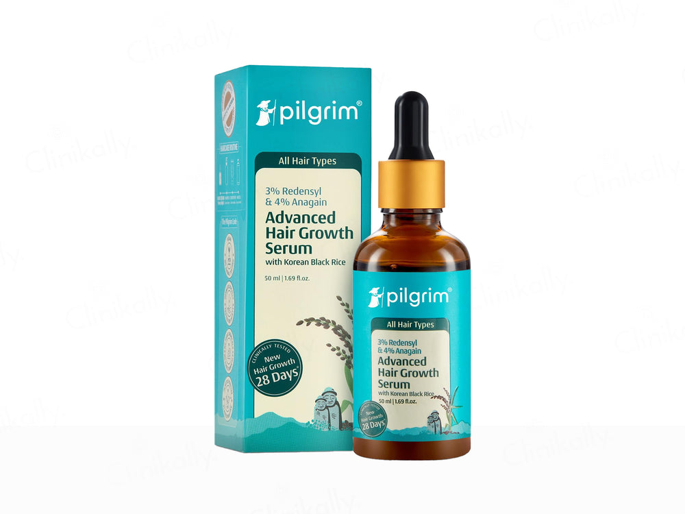 Pilgrim 3% Redensyl & 4% Anagain Advanced Hair Growth Serum With Korean Black Rice