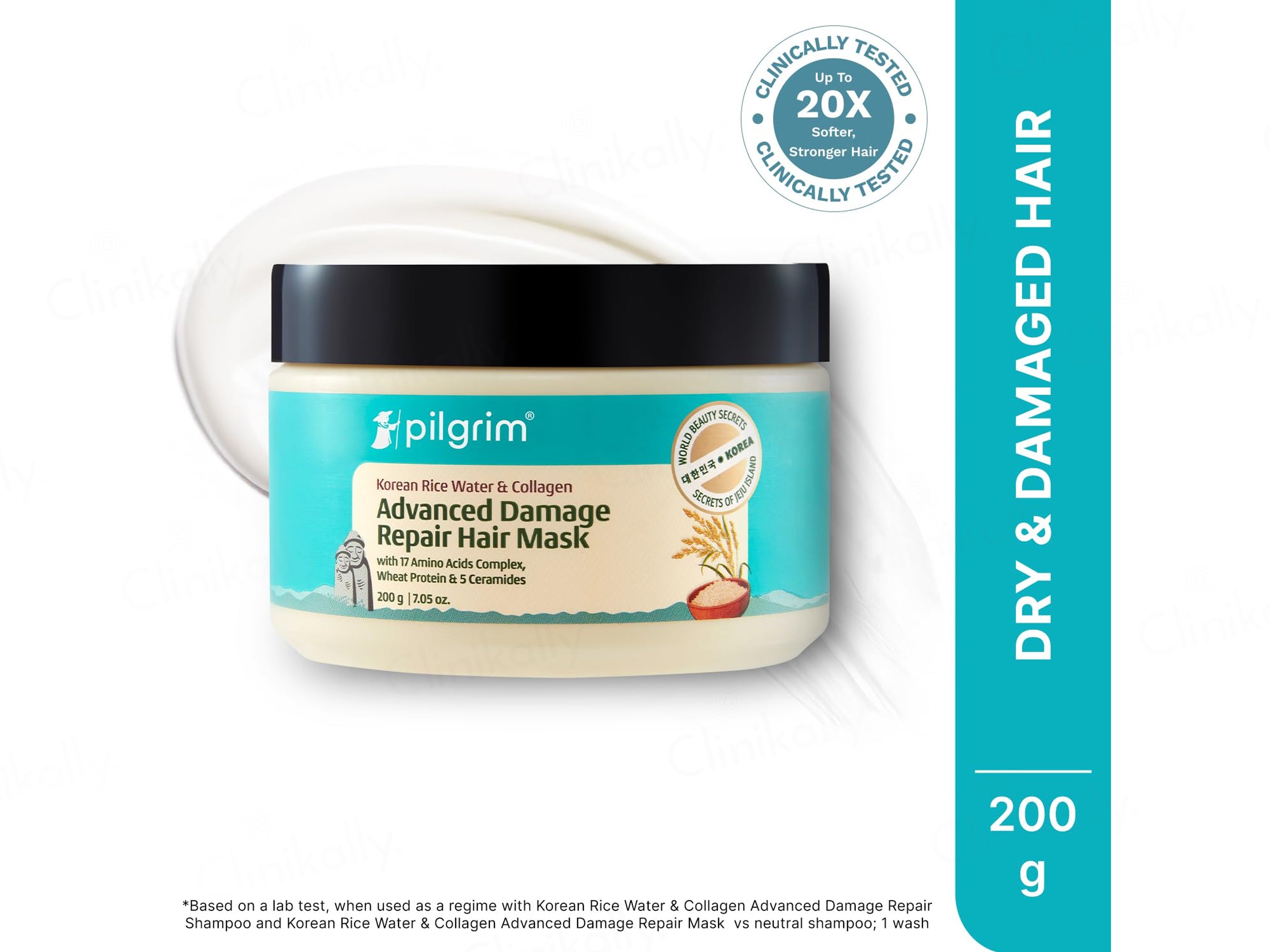 Pilgrim Korean Rice Water & Collagen Advanced Damaged Repair Hair Mask