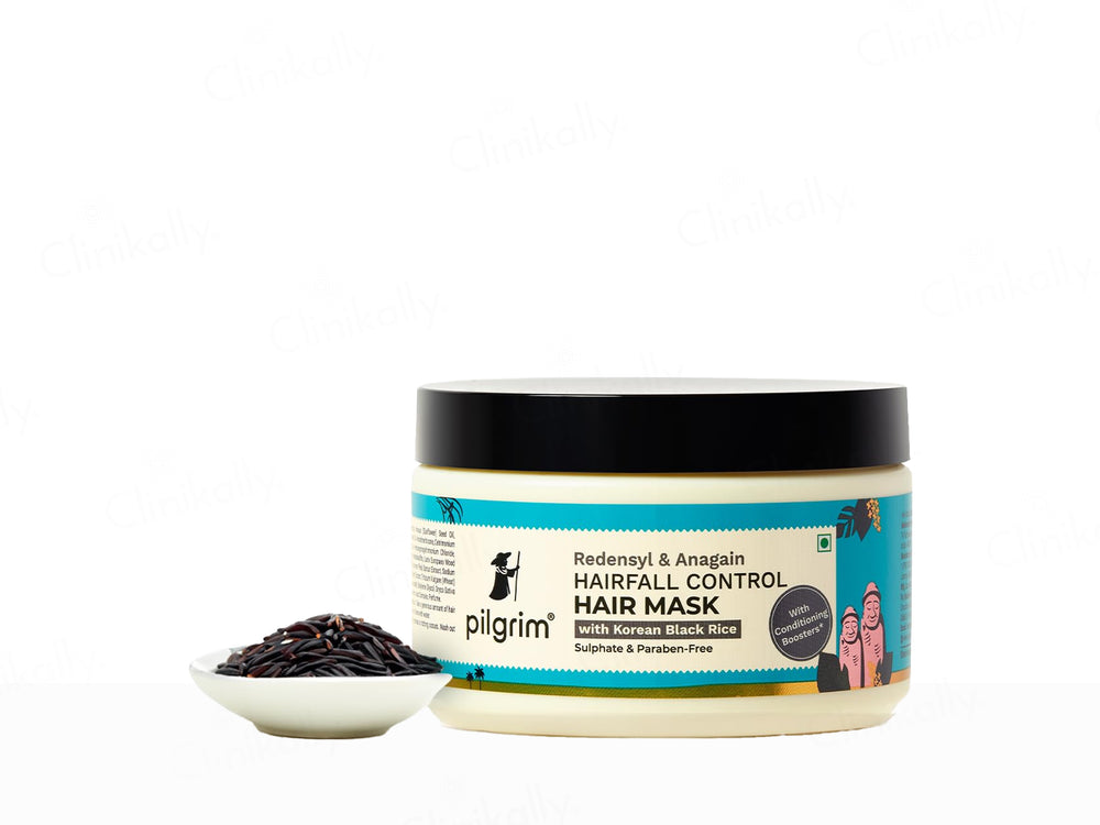 Pilgrim Redensyl & Anagain Hairfall Control Hair Mask With Korean Black Rice