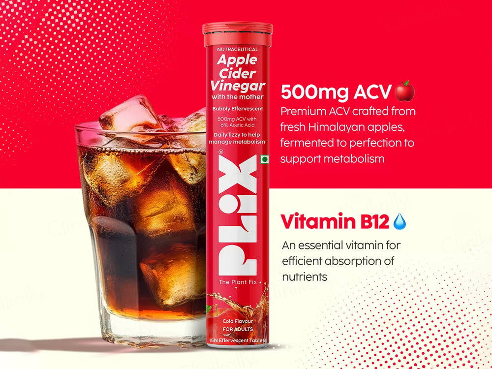 Plix Apple Cider Vinegar Effervescent Tablet