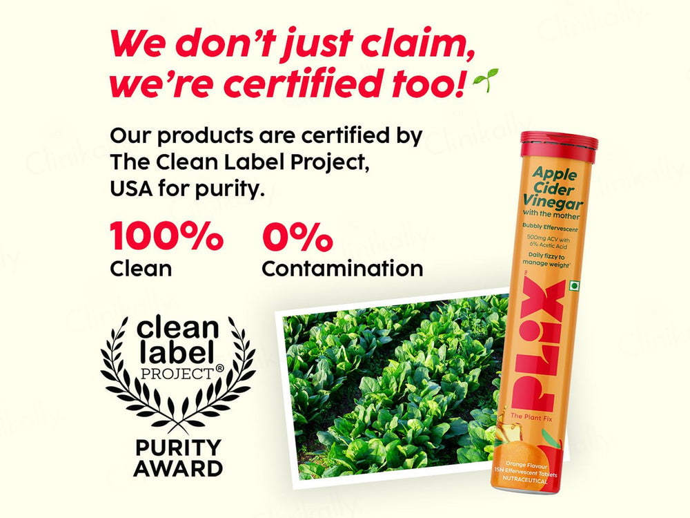 Plix Apple Cider Vinegar Effervescent Tablet