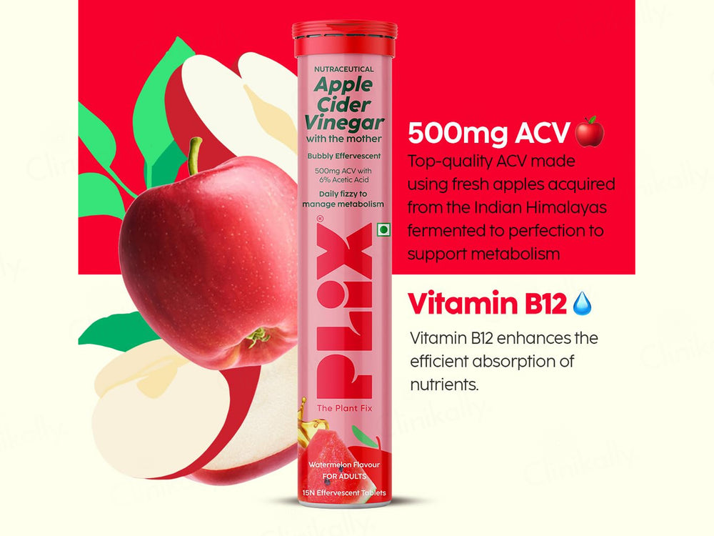 Plix Apple Cider Vinegar Effervescent Tablet