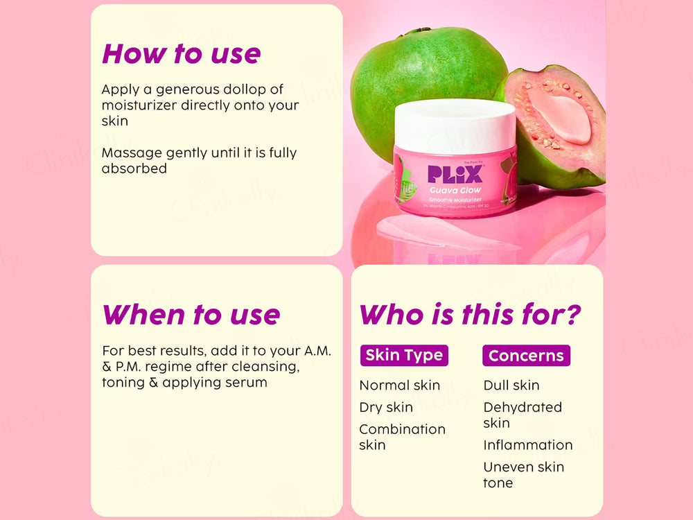 Plix Guava Glow Smoothie Moisturizer