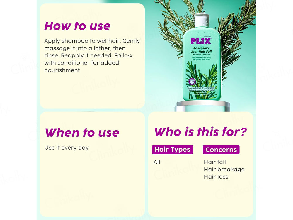 Plix Rosemary Anti-Hair Fall Advancved Shampoo