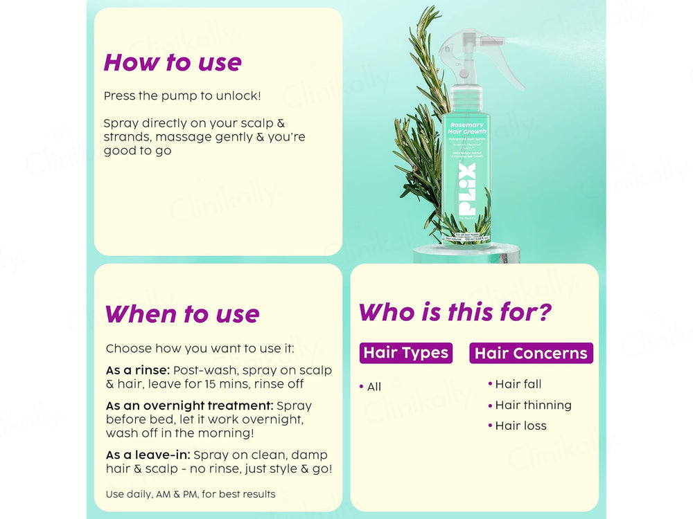 Plix Rosemary Hair Growth Advanced Spray