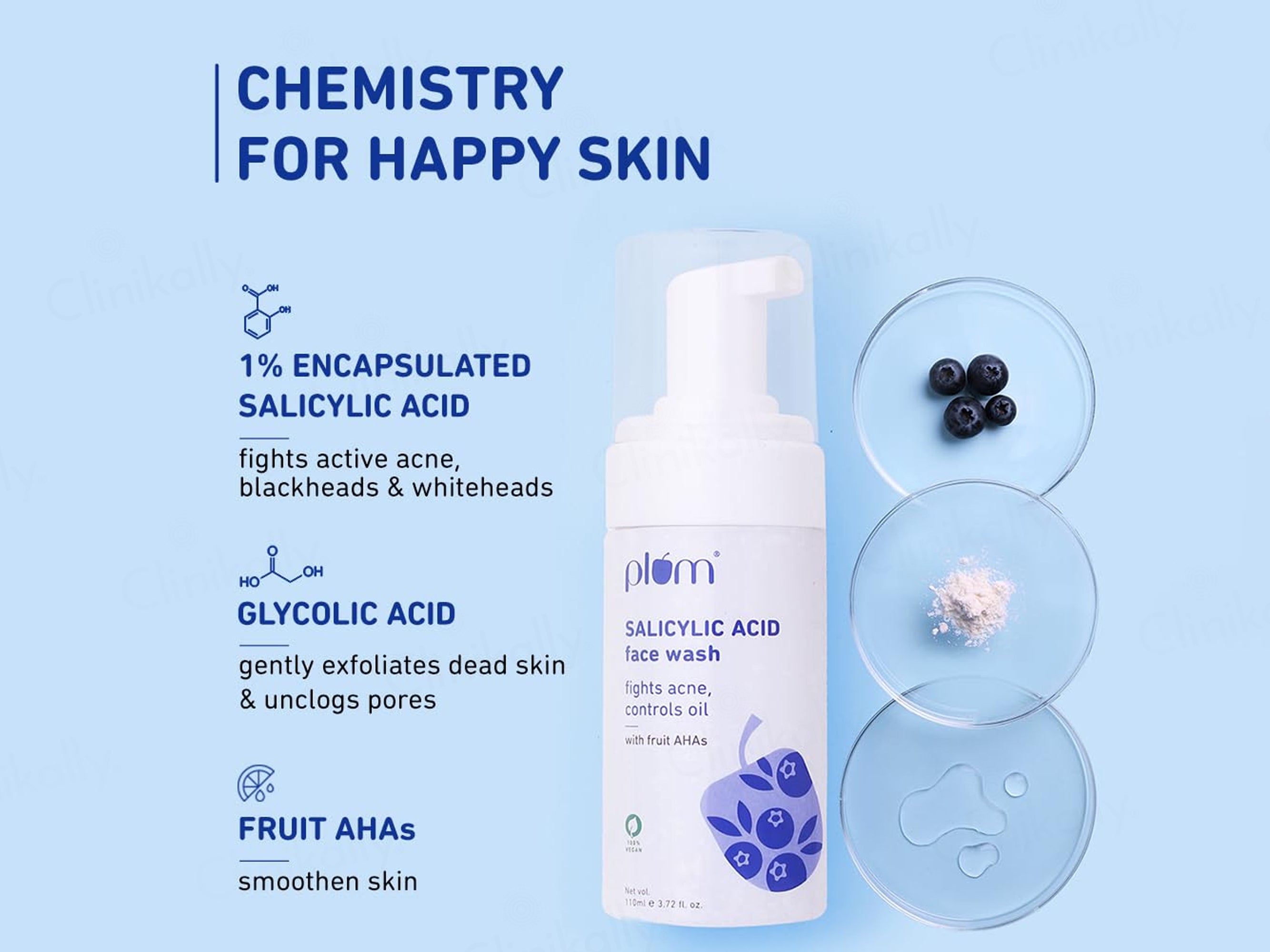 Plum 1% Salicylic Acid Anti Acne Foaming Face Wash With Fruit AHAs