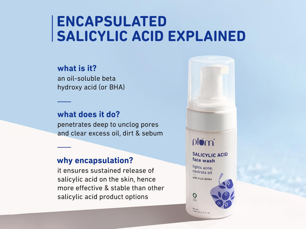 Plum 1% Salicylic Acid Anti Acne Foaming Face Wash With Fruit AHAs