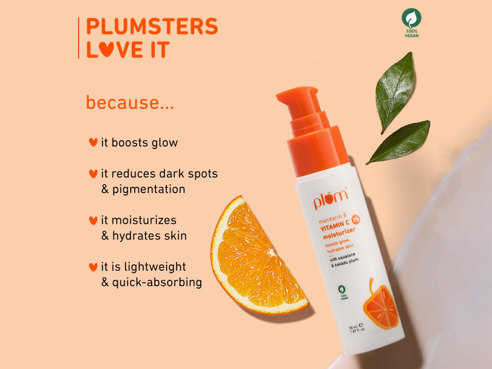 Plum 3% Vitamin C Glow Boost Moisturizer With Mandarin