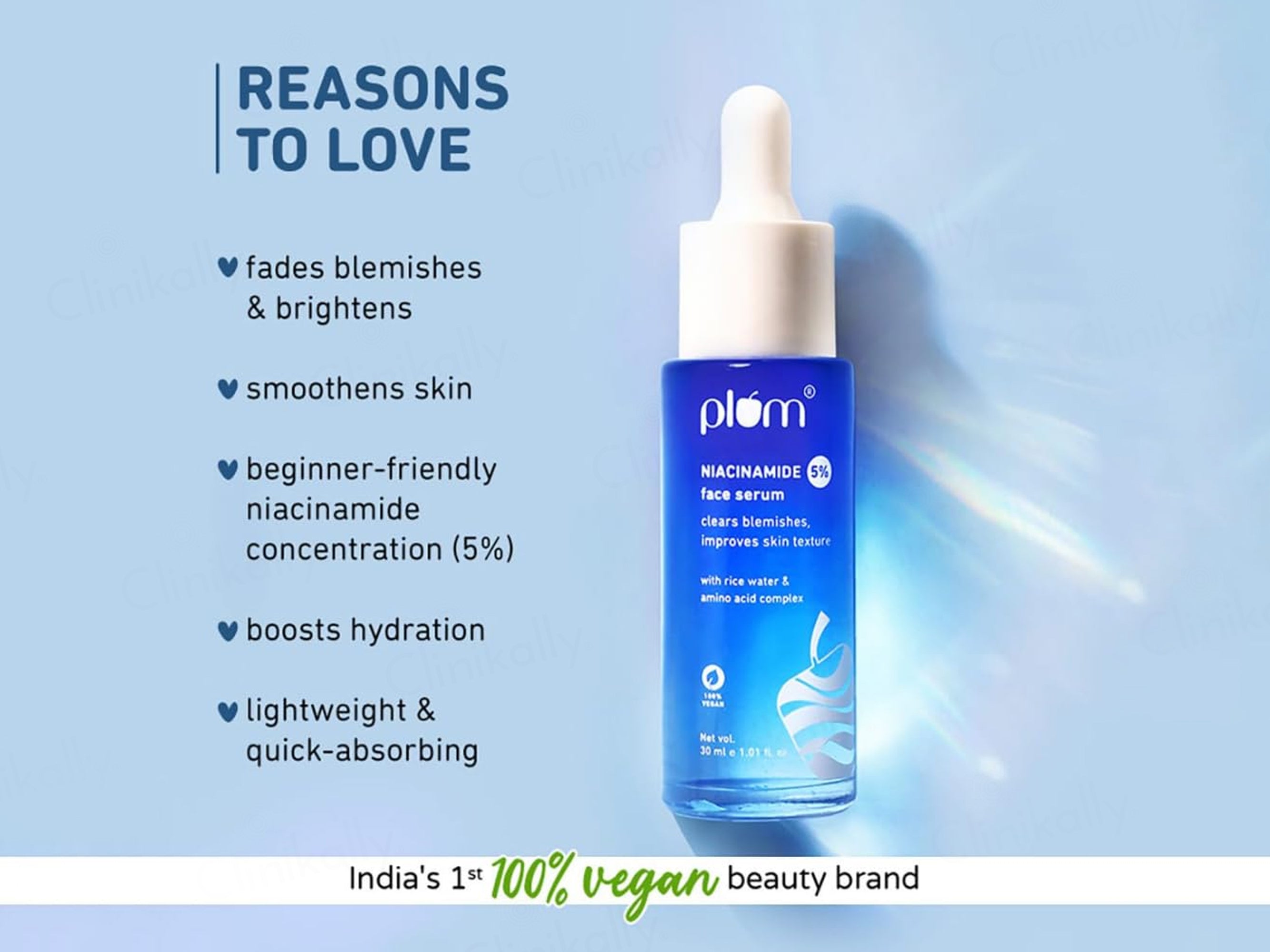 Plum 5% Niacinamide Face Serum With Rice Water & Amino Acid Complex