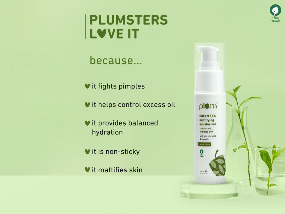 Plum Green Tea Mattifying Moisturizer With Glycolic Acid & Glycerin