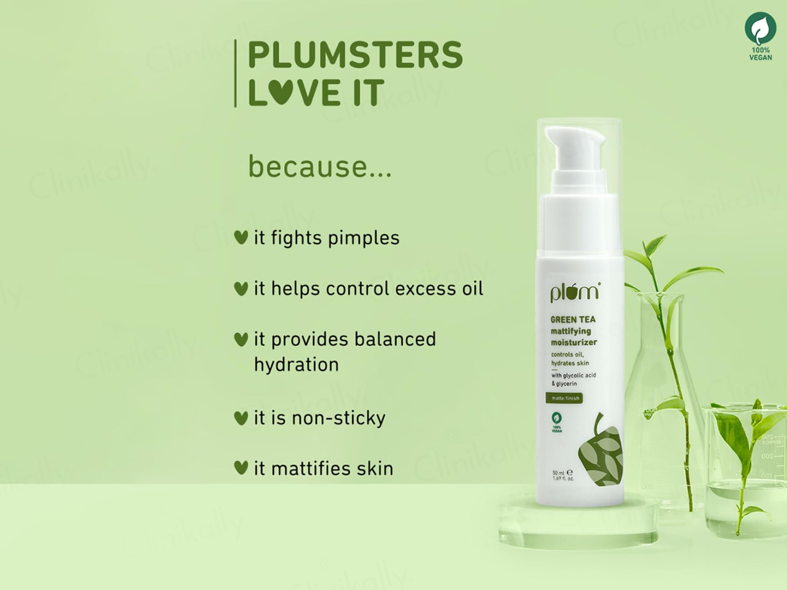 Plum Green Tea Mattifying Moisturizer With Glycolic Acid & Glycerin