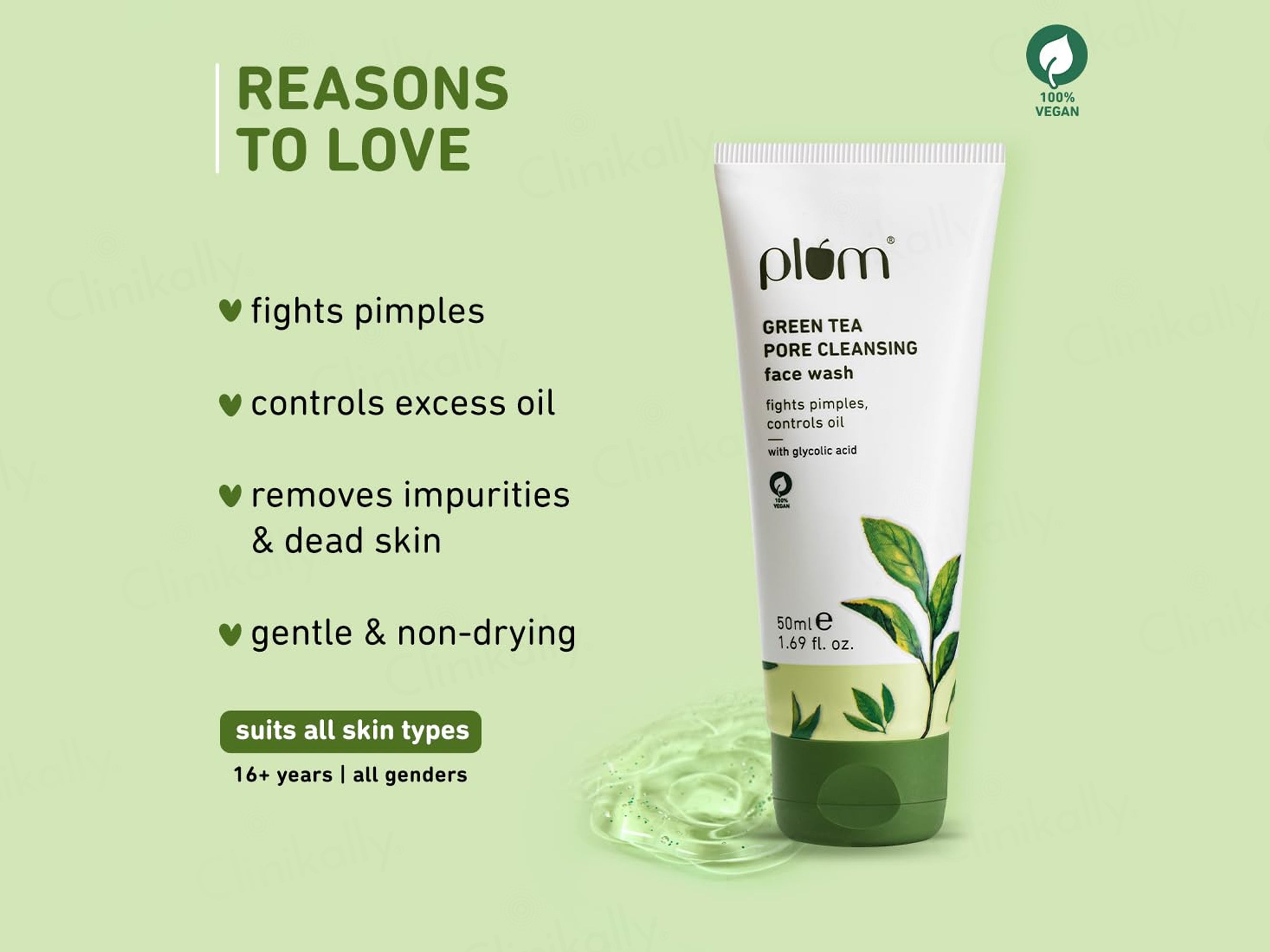 Plum Green Tea Pore Cleansing Face Wash With Glycolic Acid