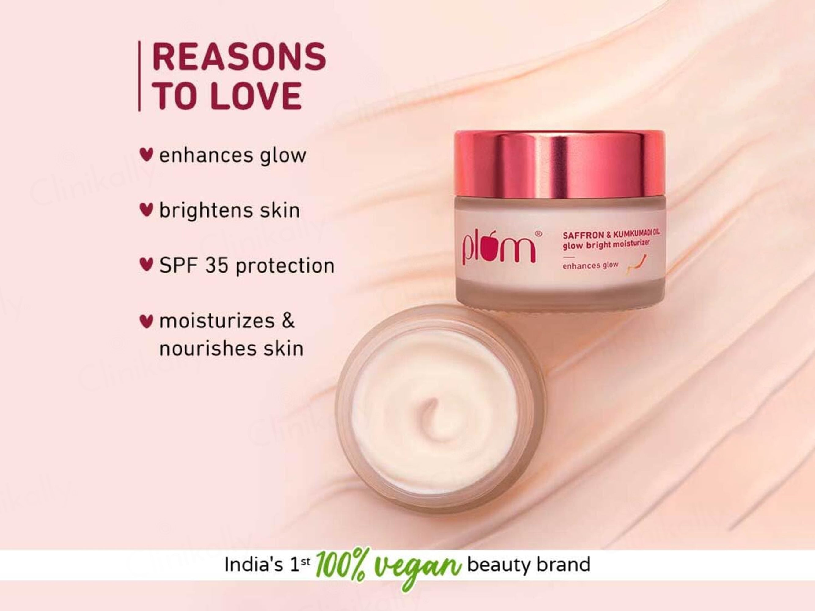 Plum Saffron & Kumkumadi Oil Glow Bright Moisturizer SPF 35