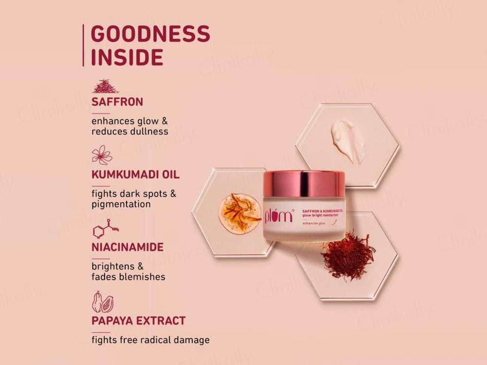 Plum Saffron & Kumkumadi Oil Glow Bright Moisturizer SPF 35
