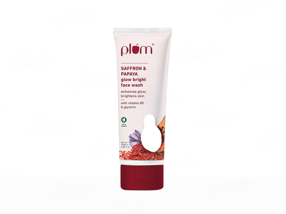 Plum Saffron & Papaya Glow Bright Face Wash With Vitamin B5 & Glycerin