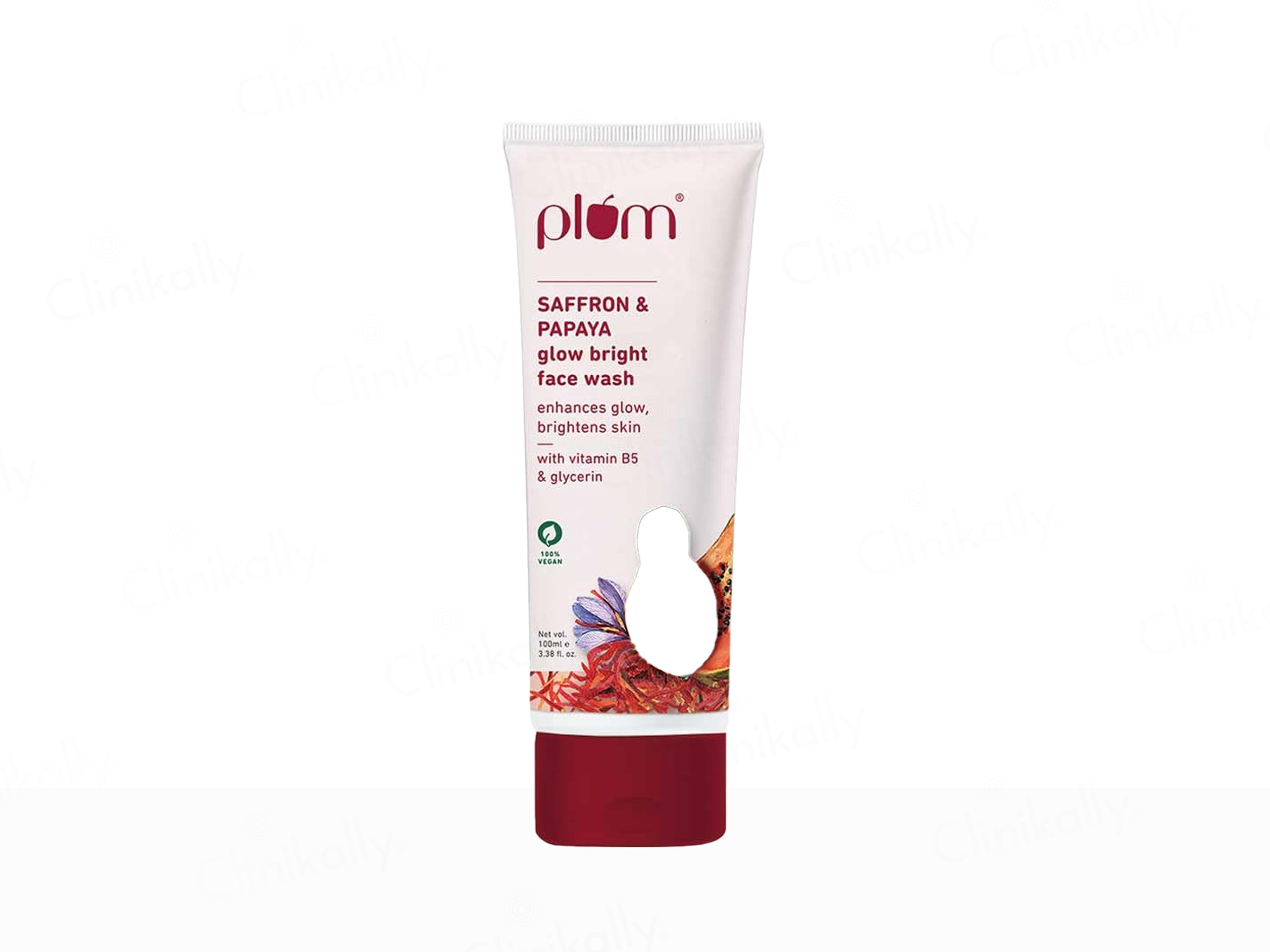 Plum Saffron & Papaya Glow Bright Face Wash With Vitamin B5 & Glycerin