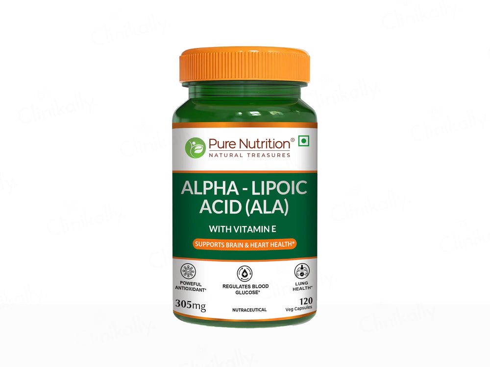 Pure Nutrition Alpha-Lipoic Acid (ALA) 305mg Veg Capsule
